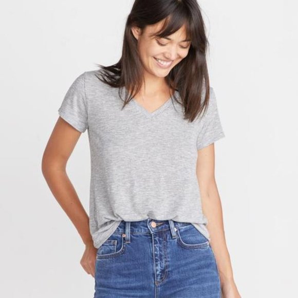 Marine Layer Tops - Marine Layer boyfriend v-neck striped t-shirt L